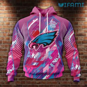 Philadelphia Eagles Hoodie 3D Breast Cancer Support Philadelphia Eagles Gift For Her - Image 2