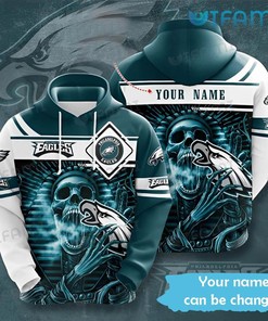 Philadelphia Eagles Hoodie 3D Egyptian Skull Custom Logo Philadelphia Eagles Gift