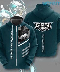 Philadelphia Eagles Hoodie 3D Fly Eagles Fly Green Logo Philadelphia Eagles Gift
