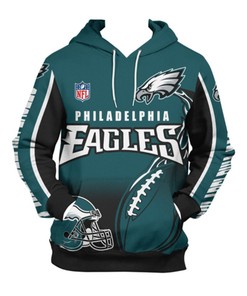 Philadelphia Eagles Hoodie 3D Zip Hoodie Cute Flame Balls Graphic Gifts for Fans