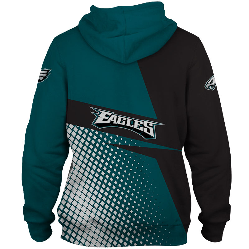 Philadelphia Eagles Hoodie Long Sleeve Zip Hoodie for Fan - Image 2