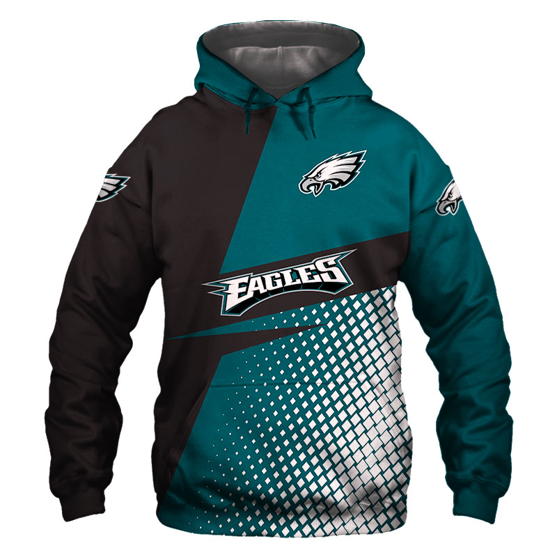 Philadelphia Eagles Hoodie Long Sleeve Zip Hoodie for Fan - Image 3