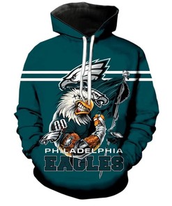 Philadelphia Eagles Hoodie Ultra-Cool Design Pullover Nfl