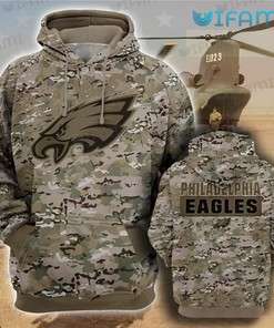 Philadelphia Eagles Mens Hoodie 3D Camouflage Logo Classic Philadelphia Eagles Gift