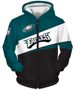 Philadelphia Eagles Zip Hoodie 3D Zip Hoodie