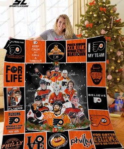 Philadelphia Flyers For Life Christmas Quilt Blanket Bedding Set