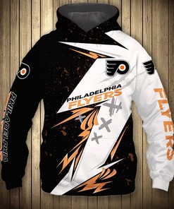 Philadelphia Flyers Hoodie 3D Thunder Design Pullover Nhl