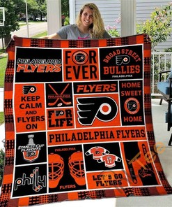 Philadelphia Flyers V1 Quilt Blanket Bedding Set