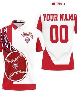 Philadelphia Phillies Personalized 3D All Over Print Polo Shirt