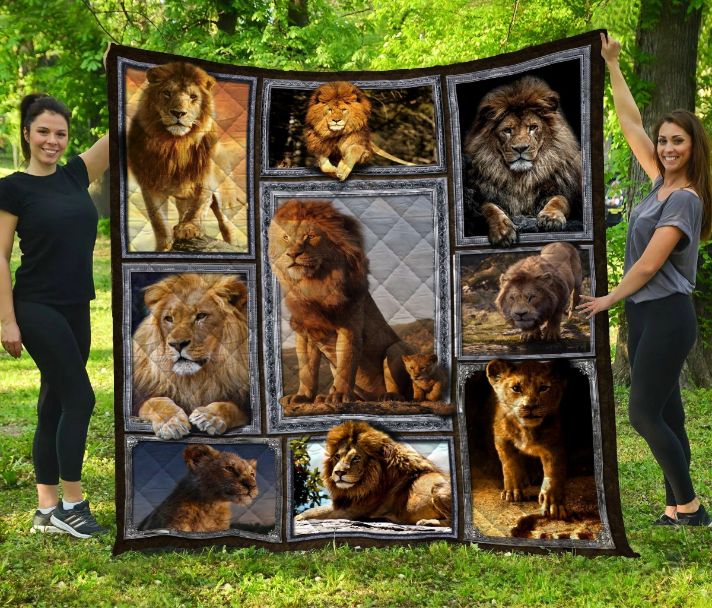 Photography Art Lion Collection Quilt Blanket