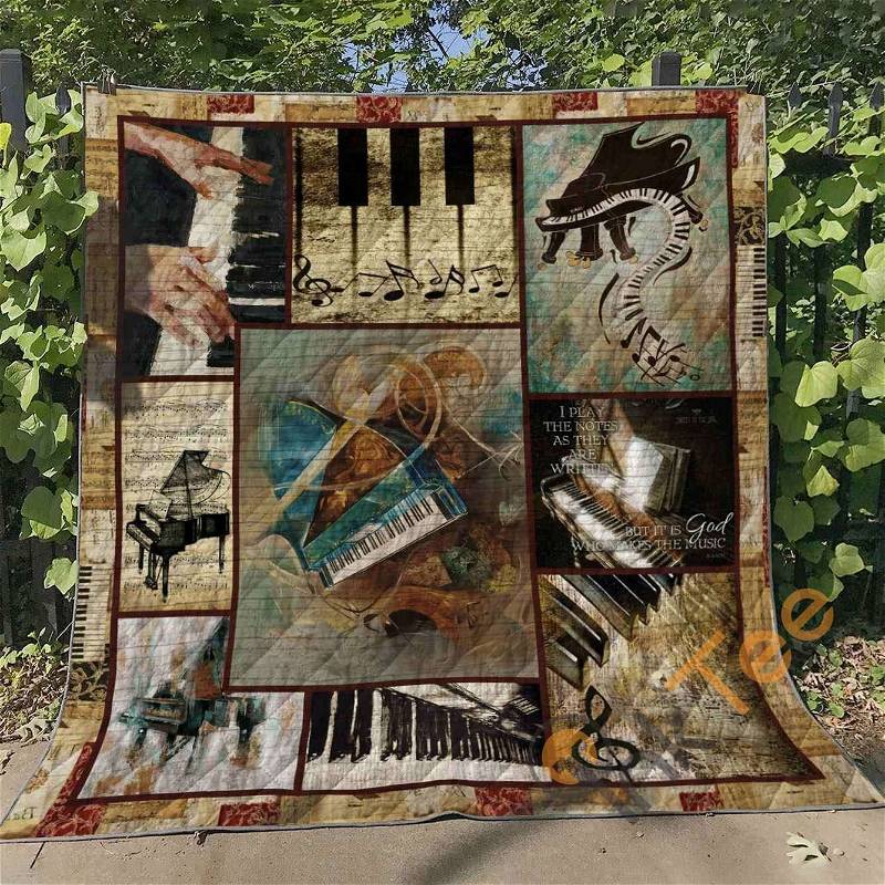 Piano Quilt Blanket Bedding Set With Pilliwcases Option Ver3