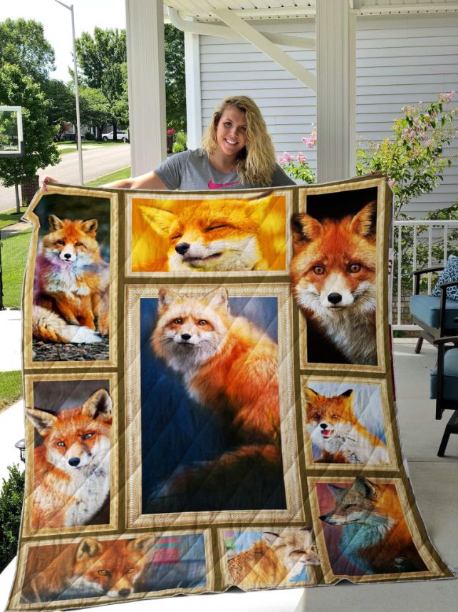 Picture Art Fox Quilt Blanket Bedding Set for Home Décor