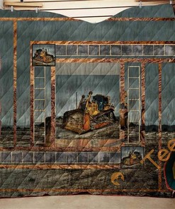 Picture Heavy Equipment Operator Beautiful Quilt Blanket Bedding Set