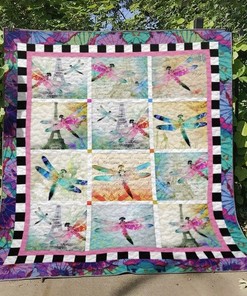 Picture Of Dragonfly Collection Quilt Blanket Bedding Set