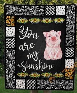 Pig 2 You Are My Sunshine Quilt Blanket Bedding Set