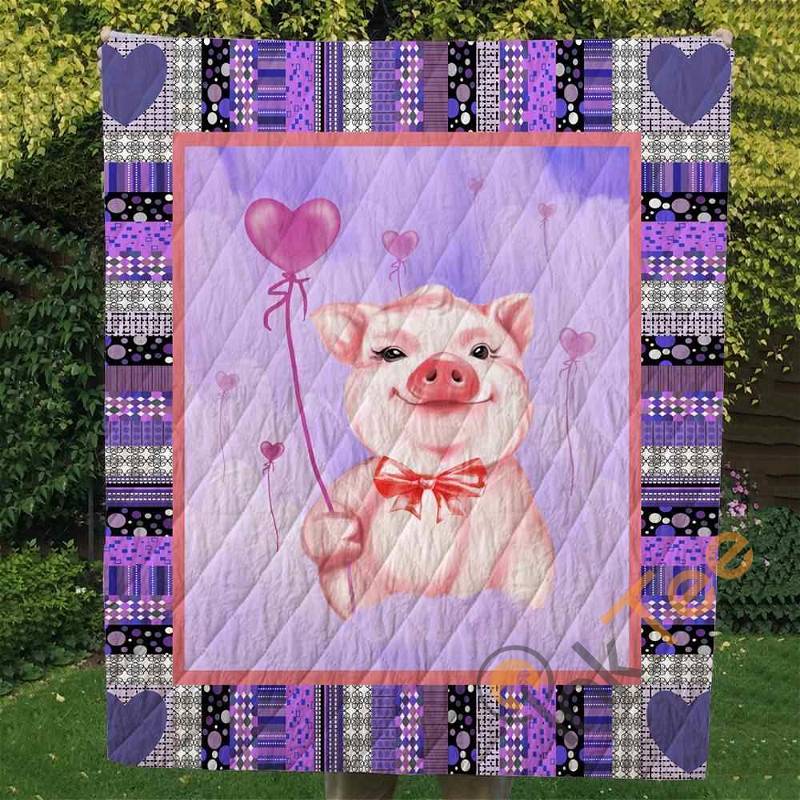 Pig 4 Quilt Blanket Bedding Set
