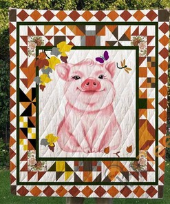 Pig 5 Quilt Blanket Bedding Set