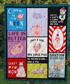 Pig 6 Quilt Blanket Bedding Set