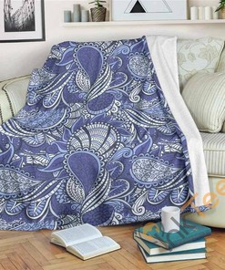Pigeon Floral Bohemian Pattern Sherpa Fleece Blanket Gifts for Family, for Couple