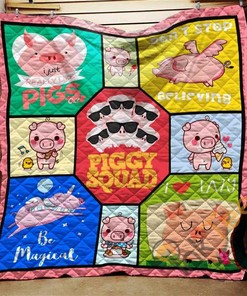 Piggy Squad Quilt Blanket Bedding Set
