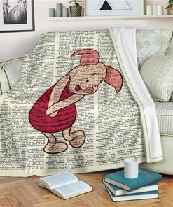 Piglet Winnie The Pooh Sherpa Fleece Blanket Gifts for Family, for Couple