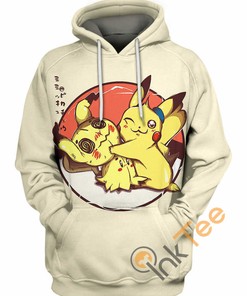 Pikachu And Mimikyu Hoodie 3D