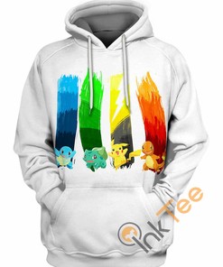 Pikachu Charmander Bulbasaur Hoodie 3D