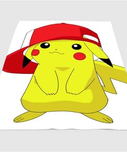 Pikachu Cute Sherpa Fleece Blanket Gifts for Family, for Couple