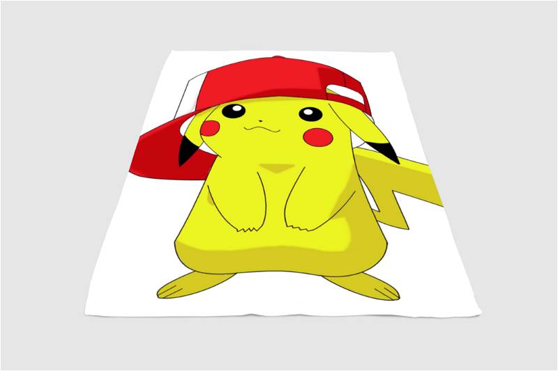 Pikachu Cute Sherpa Fleece Blanket Gifts for Family, for Couple
