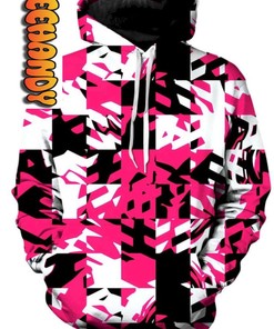 Pink Digital Unisex 3D Hoodie
