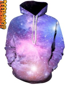 Pink Galaxy 3D Hippie Hoodie