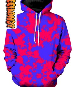 Pink and Violet Paint Splatter Unisex 3D Hoodie
