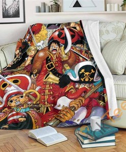 Pirate Crew One Piece Sherpa Fleece Blanket Gifts for Family, for Couple