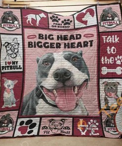 Pitbull – Bigger Heart – Dog Quilt Blanket Bedding Set