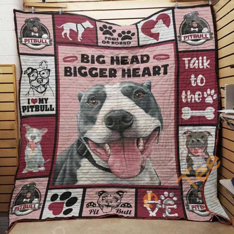 Pitbull – Bigger Heart – Dog Quilt Blanket Bedding Set