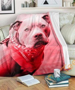 Pitbull Sherpa Fleece Blanket Gifts for Family, for Couple