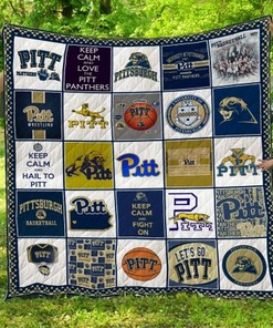 Pittsburgh Panthers Ncaa Quilt Blanket Bedding Set