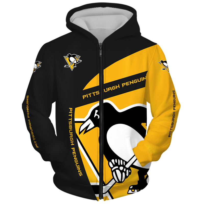 Pittsburgh Penguins Hoodie 3D Zip Hoodie Gift for Fans - Image 2
