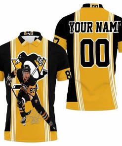 Pittsburgh Penguins Sidney Crosby 87 Signed Fans Personalized 3D All Over Print Polo Shirt