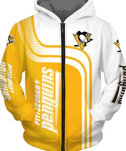 Pittsburgh Penguins Zipper Hoodie Zip Hoodie Pullover Gift for Fans