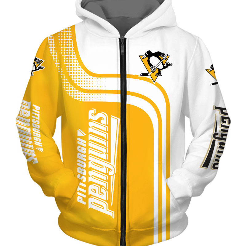 Pittsburgh Penguins Zipper Hoodie Zip Hoodie Pullover Gift for Fans