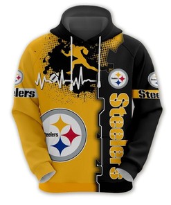 Pittsburgh Steelers 3D All Over Print Zip Hoodie for Nfl Fans