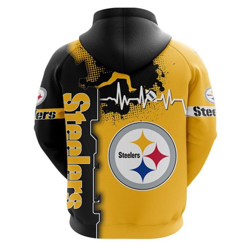 Pittsburgh Steelers 3D All Over Print Zip Hoodie for Nfl Fans - Image 2