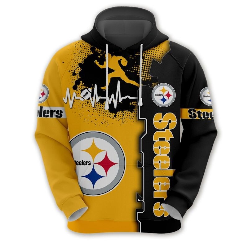 Pittsburgh Steelers 3D All Over Print Zip Hoodie for Nfl Fans - Image 3
