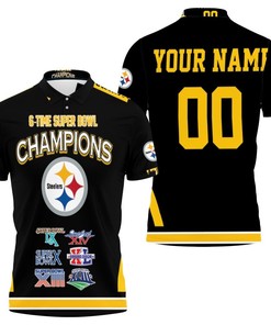 Pittsburgh Steelers 6-time Super Bowl Champions For Fans Personalized Polo Shirt All Over Print Shirt 3d T-shirt
