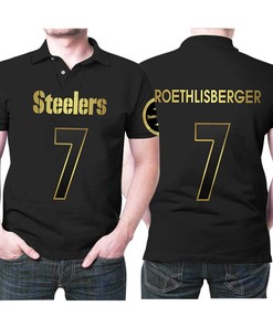 Pittsburgh Steelers Ben Roethlisberger 7 Nfl American Football Polo Shirt