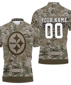 Pittsburgh Steelers Camouflage Pattern For Fans 3d Personalized Polo Shirt All Over Print Shirt 3d T-shirt
