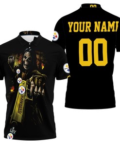 Pittsburgh Steelers Death God Hold For Fans Personalized 3D All Over Print Polo Shirt