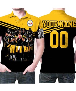 Pittsburgh Steelers Great Players Legendary Personalized Custom Name 3D All Over Print Polo Shirt