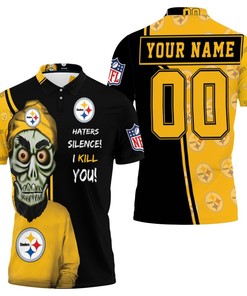 Pittsburgh Steelers Haters Silence Personalized 3D All Over Print Polo Shirt